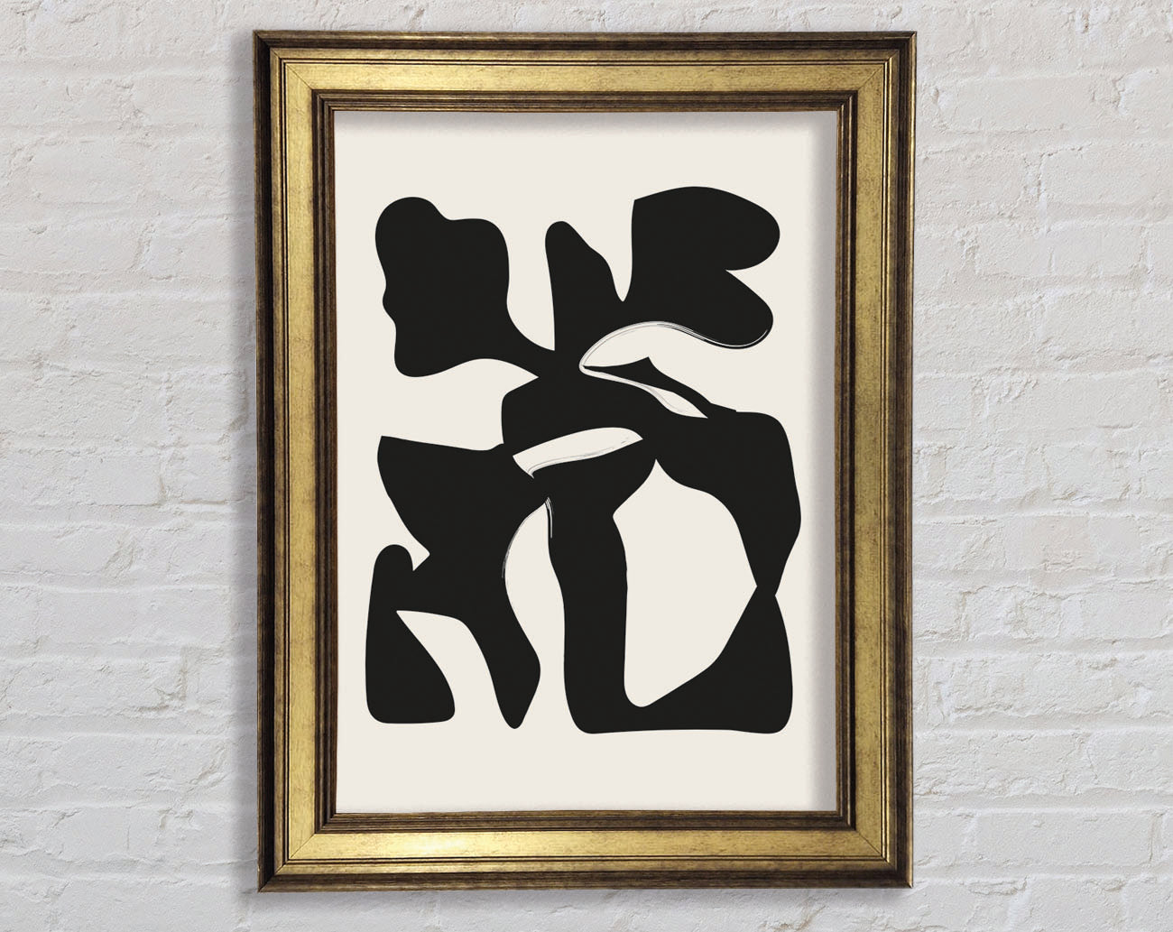 Black Abstract Splodge Framed Print