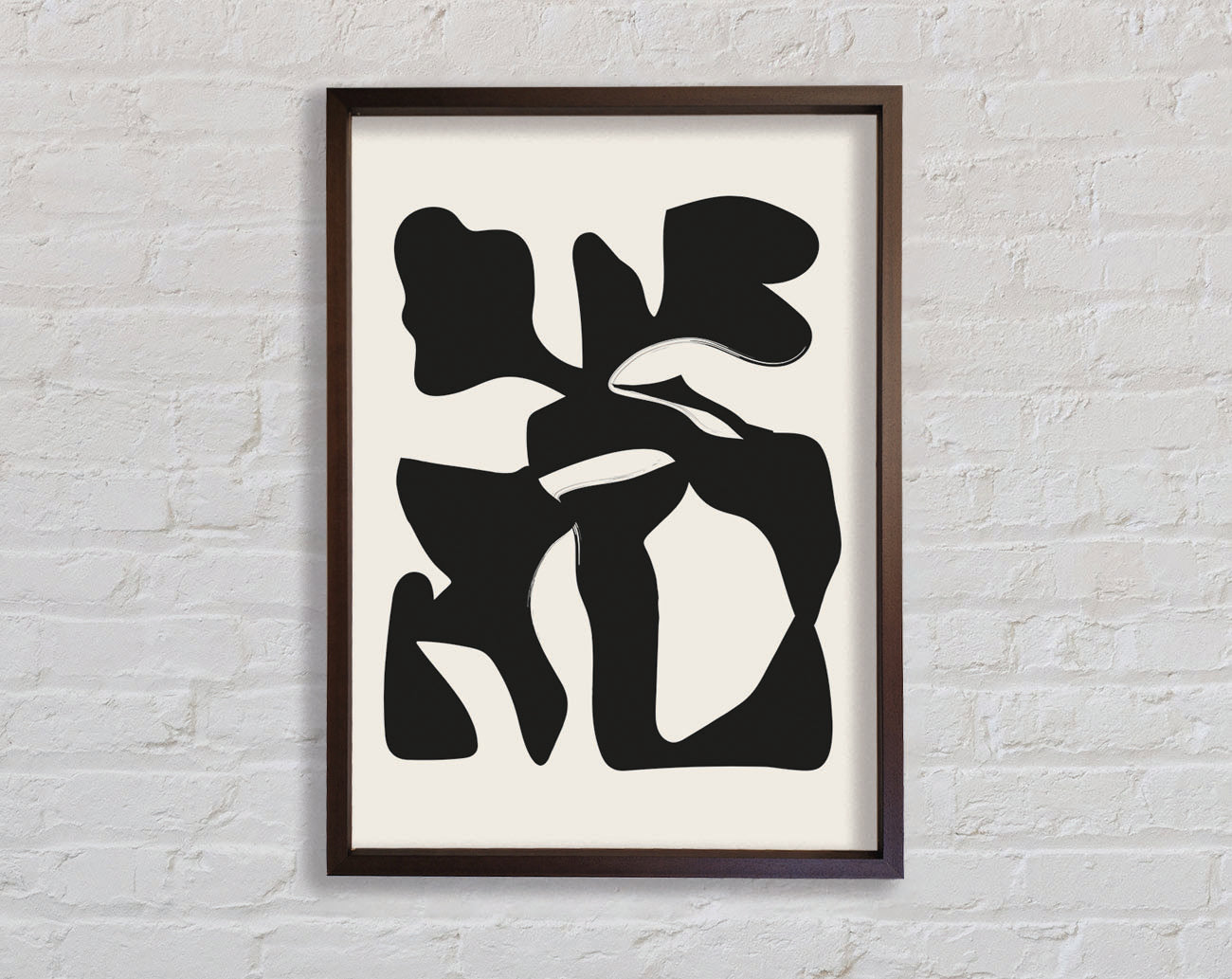 Black Abstract Splodge Framed Print