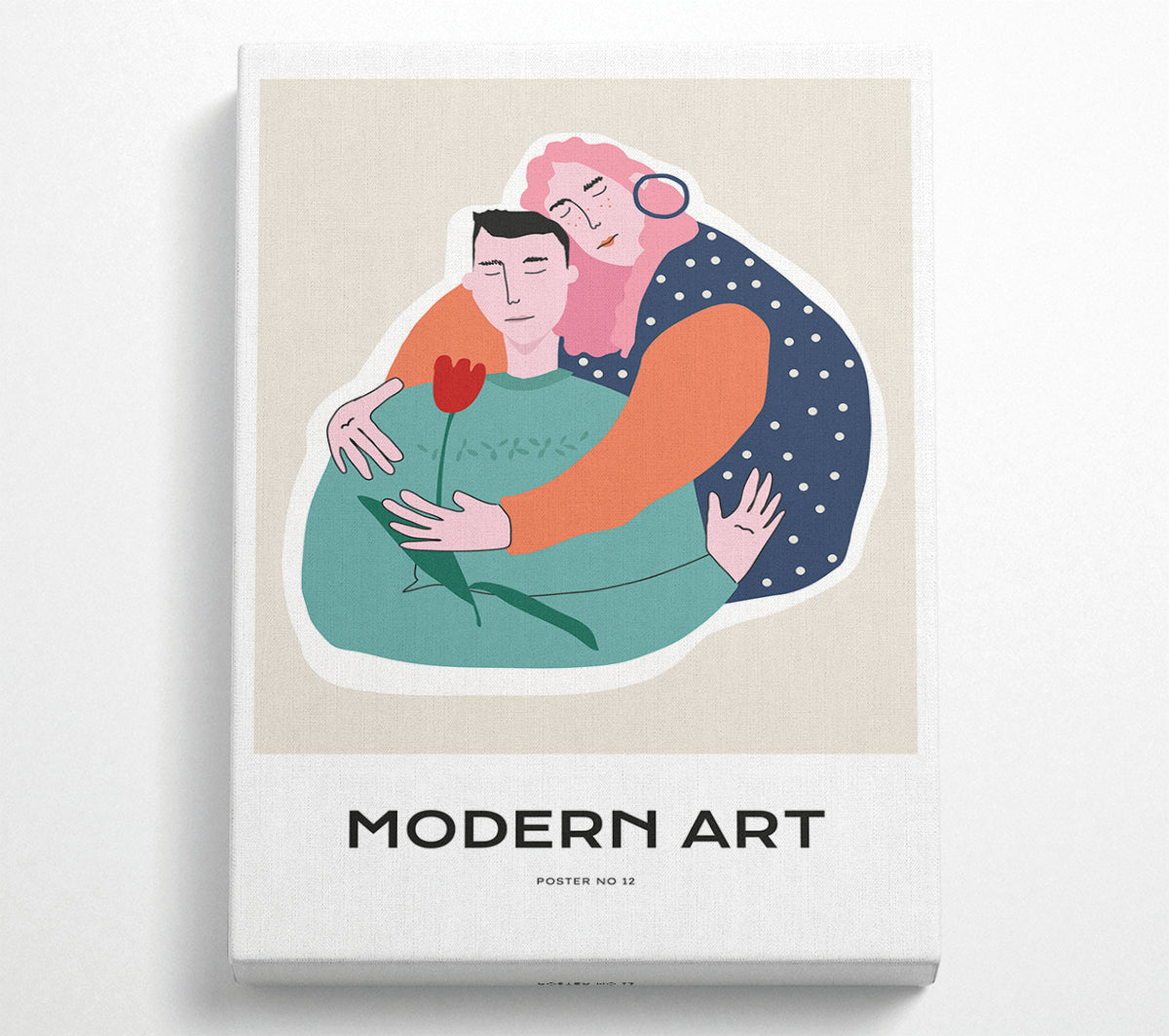 A Hug Between Lovers Canvas Print