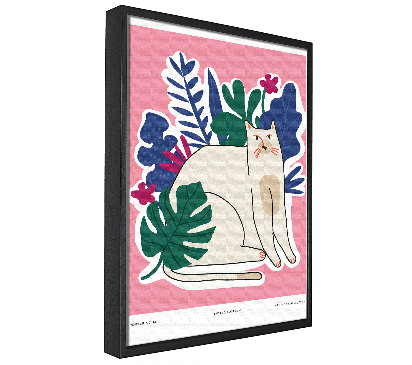 A Cat In Front Of The Flowers
