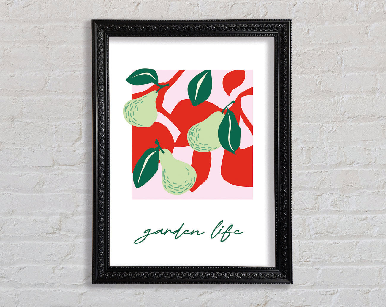 Garden Life Pears Framed Print