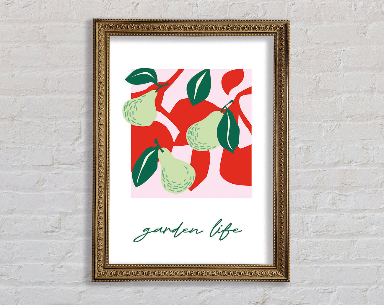 Garden Life Pears Framed Print