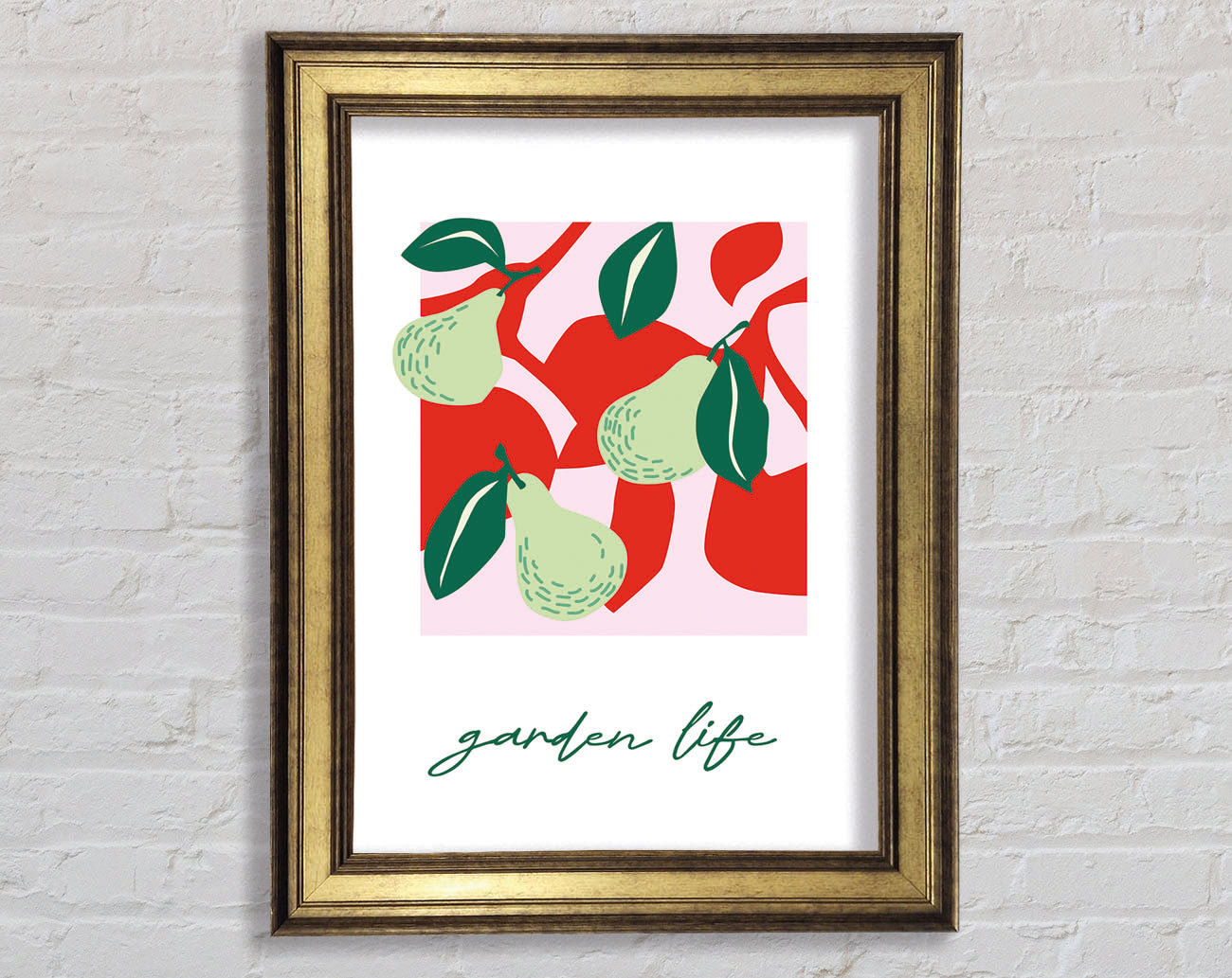 Garden Life Pears Framed Print
