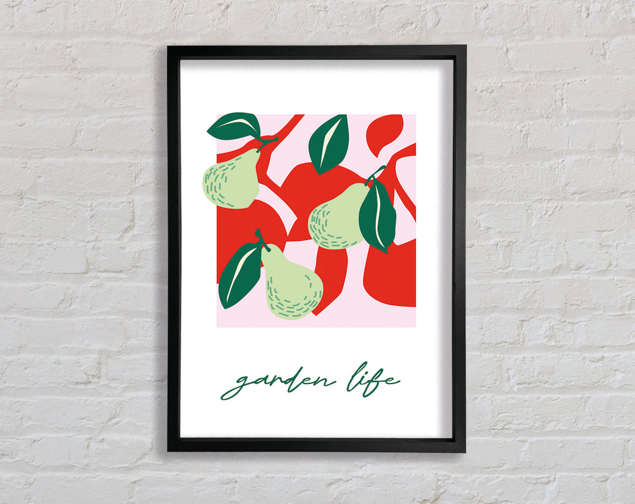 Garden Life Pears Framed Print