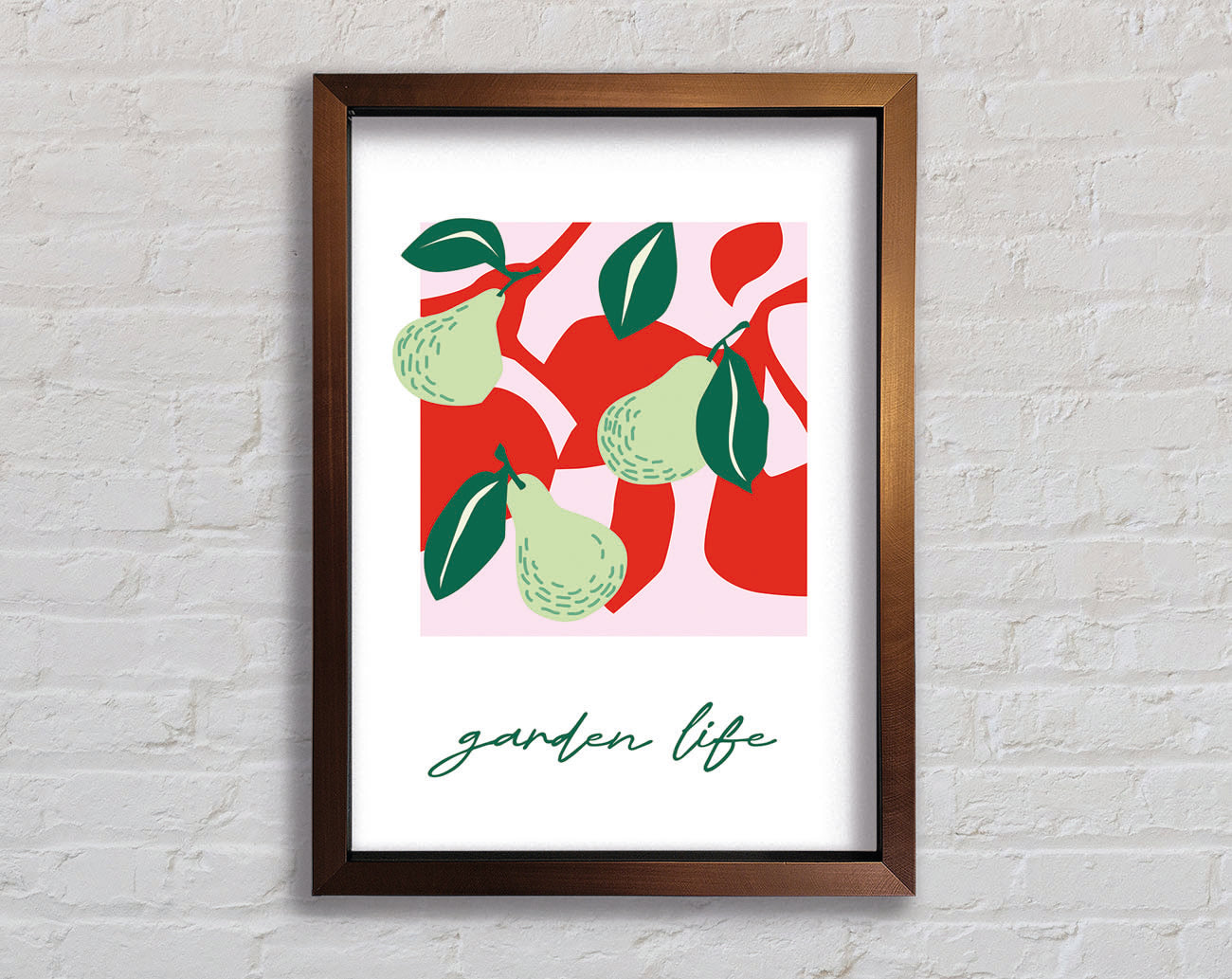 Garden Life Pears Framed Print