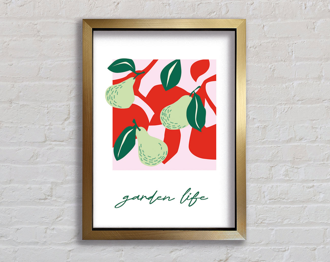 Garden Life Pears Framed Print
