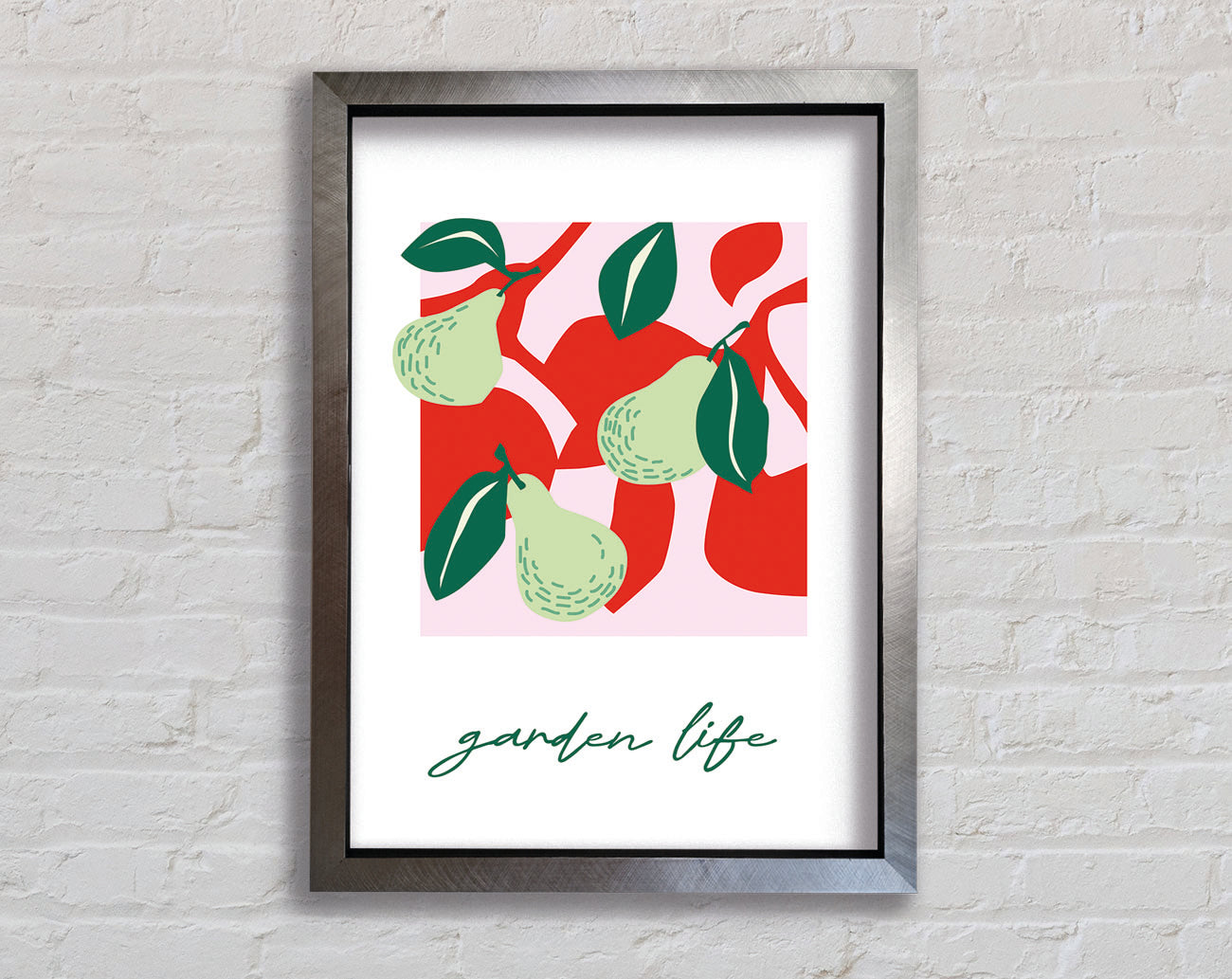 Garden Life Pears Framed Print