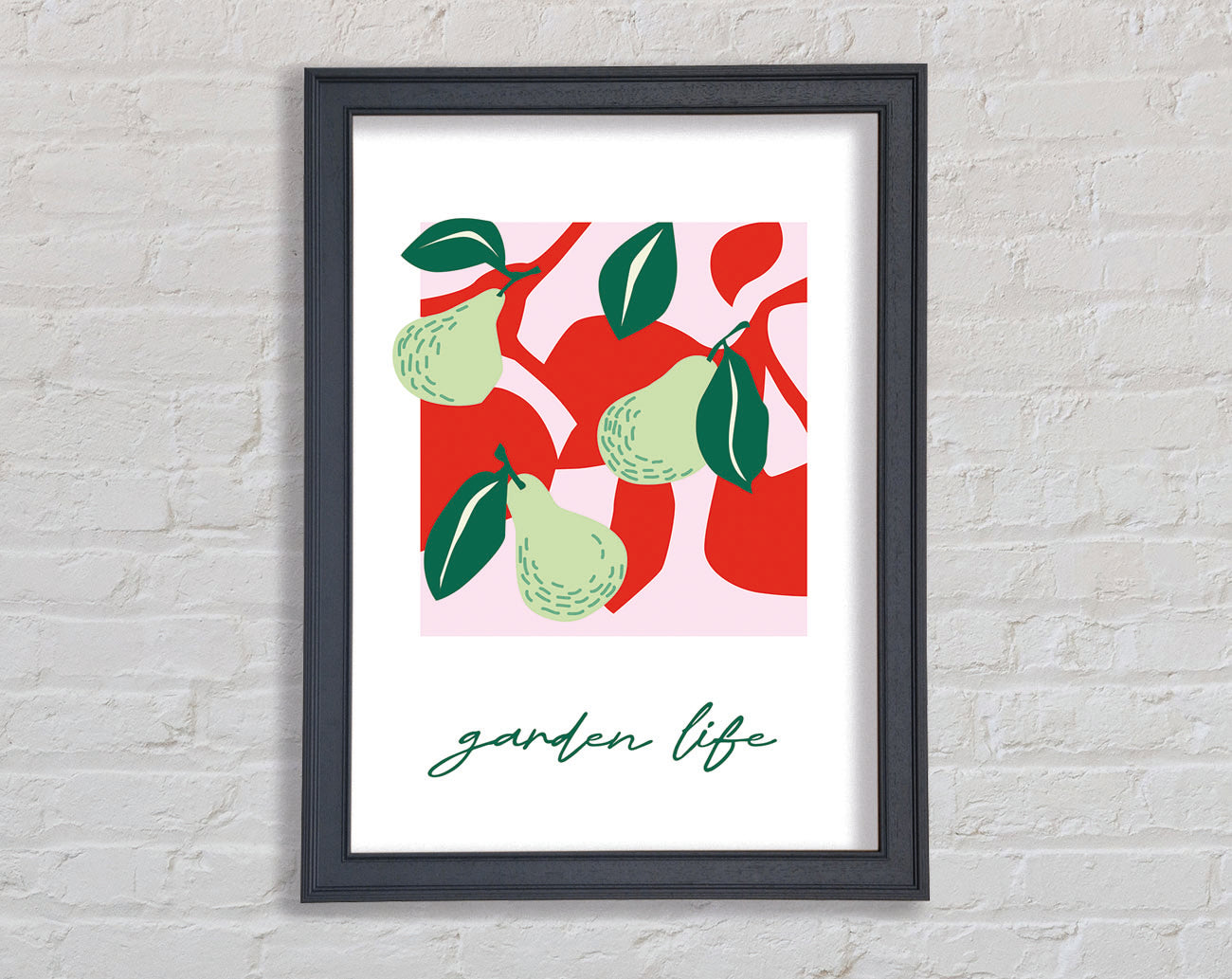 Garden Life Pears Framed Print