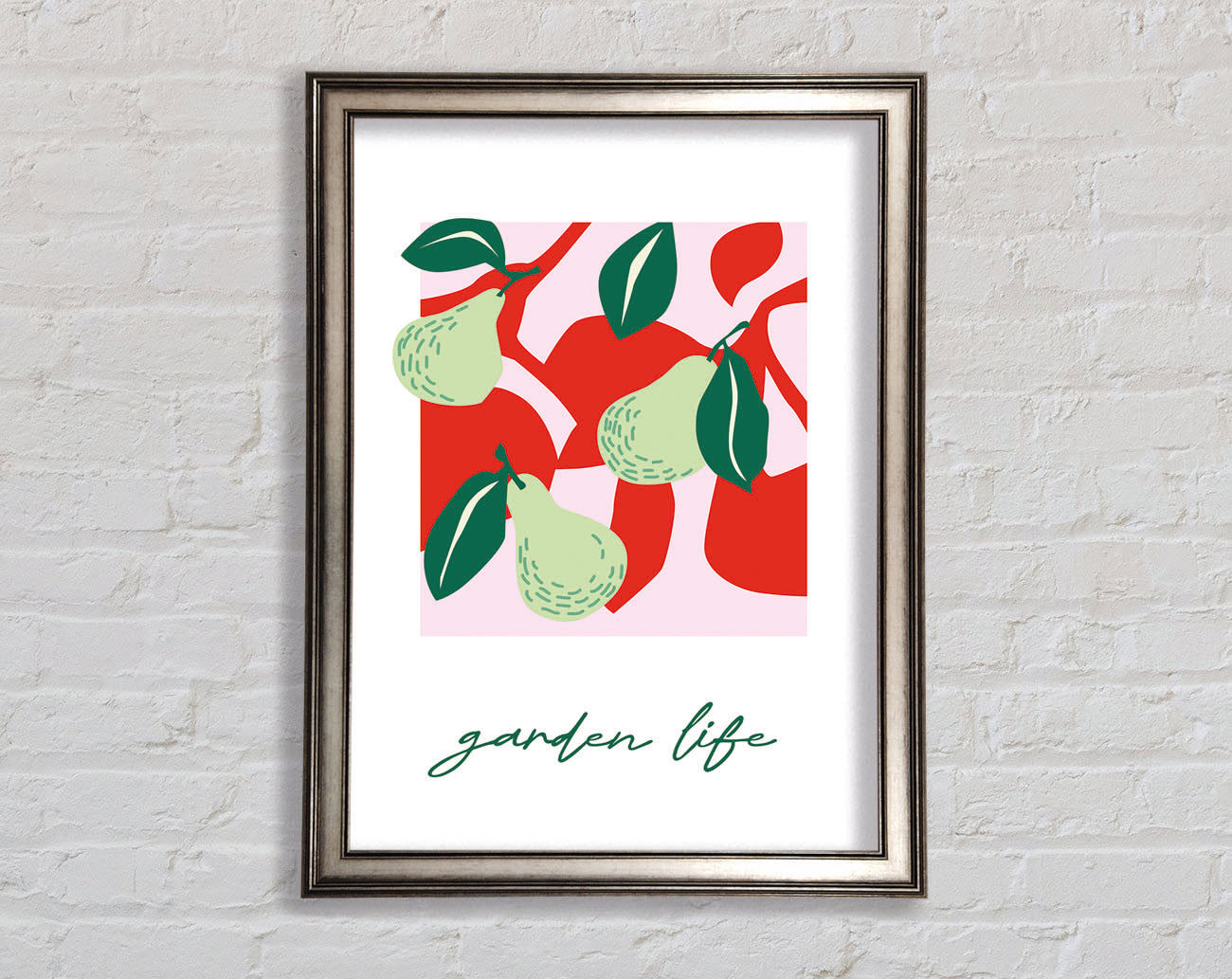 Garden Life Pears Framed Print