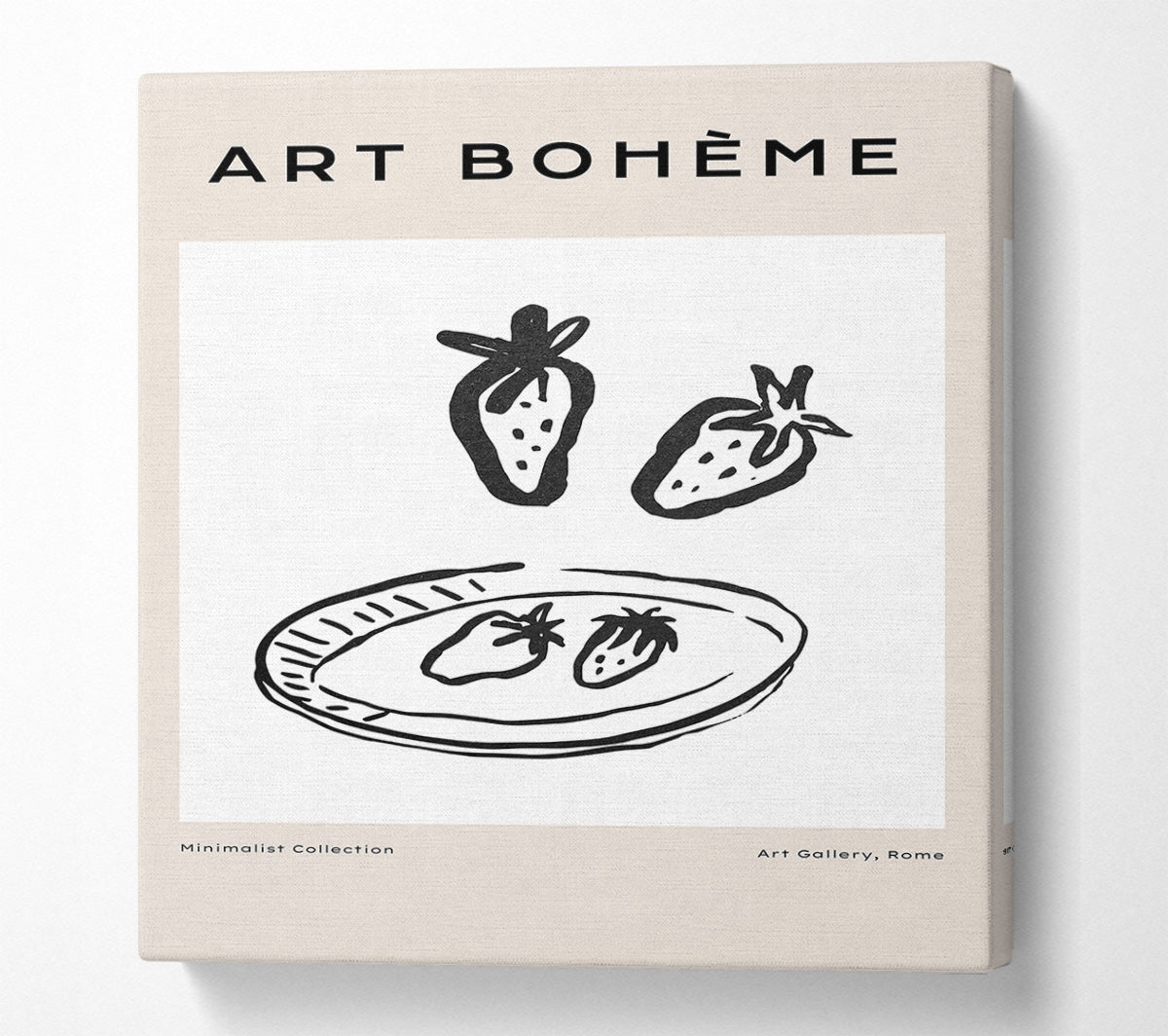 Strawberries On A Plate Canvas Wall Art