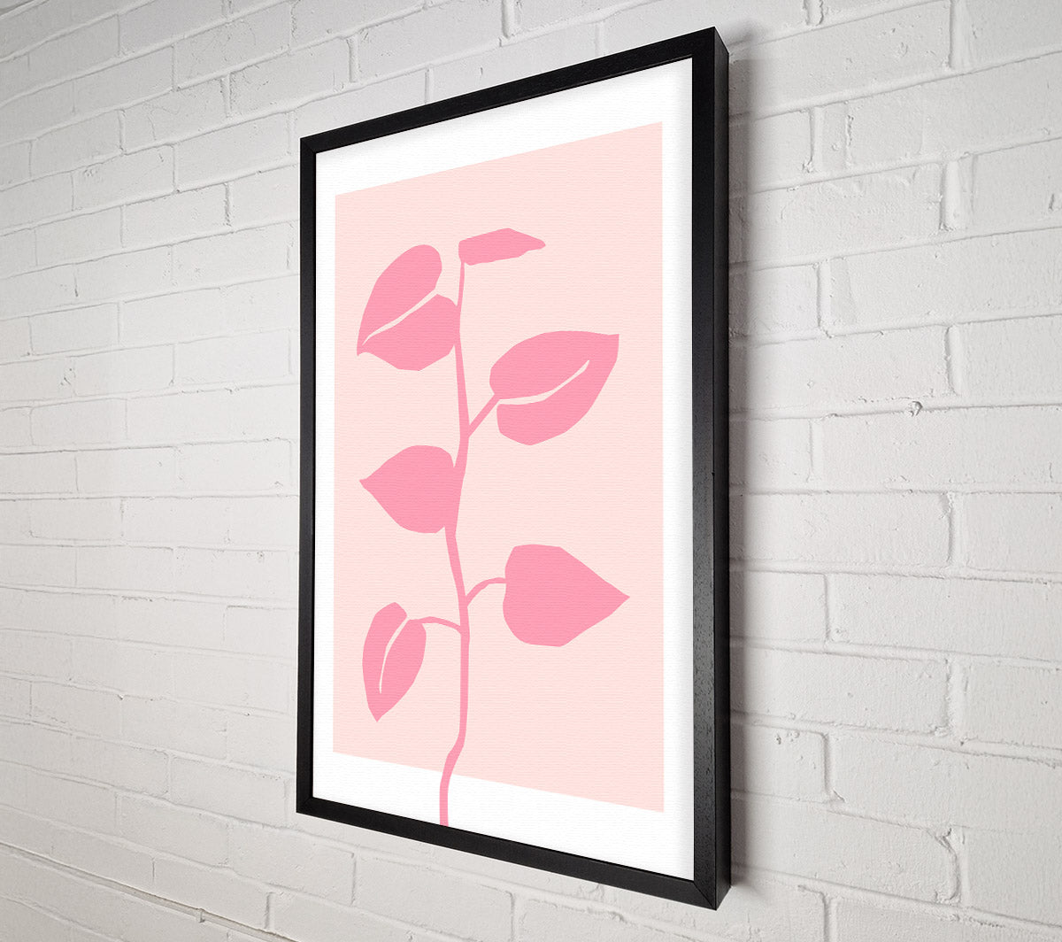 Simple Pink Plant Canvas Wall Art
