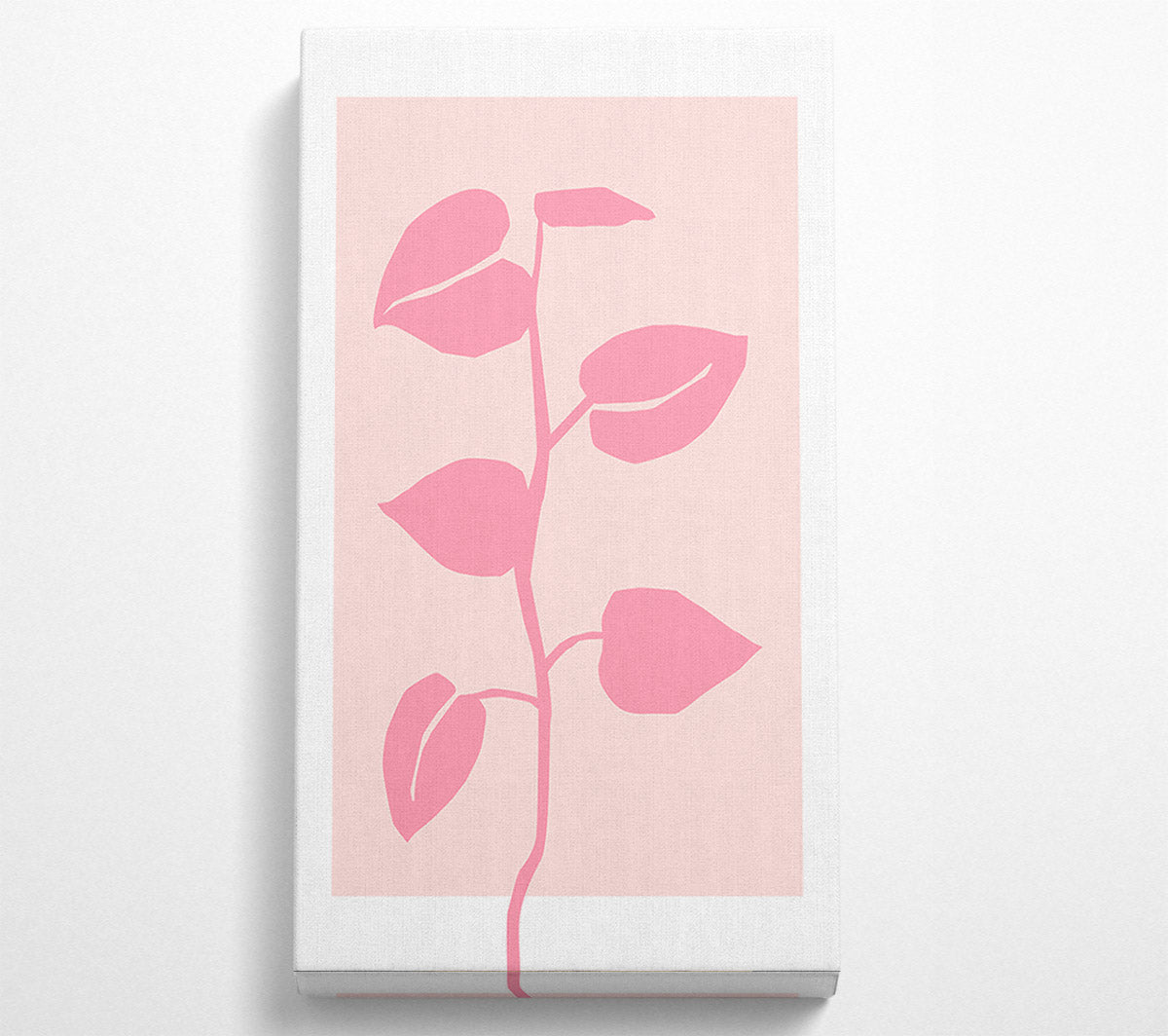 Simple Pink Plant Canvas Wall Art