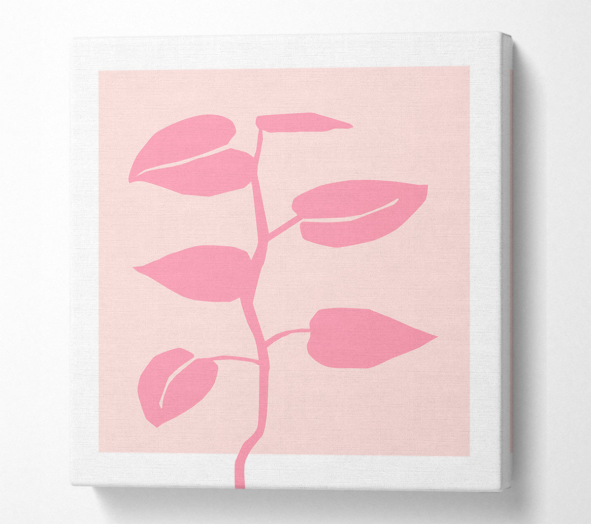 Simple Pink Plant Canvas Wall Art