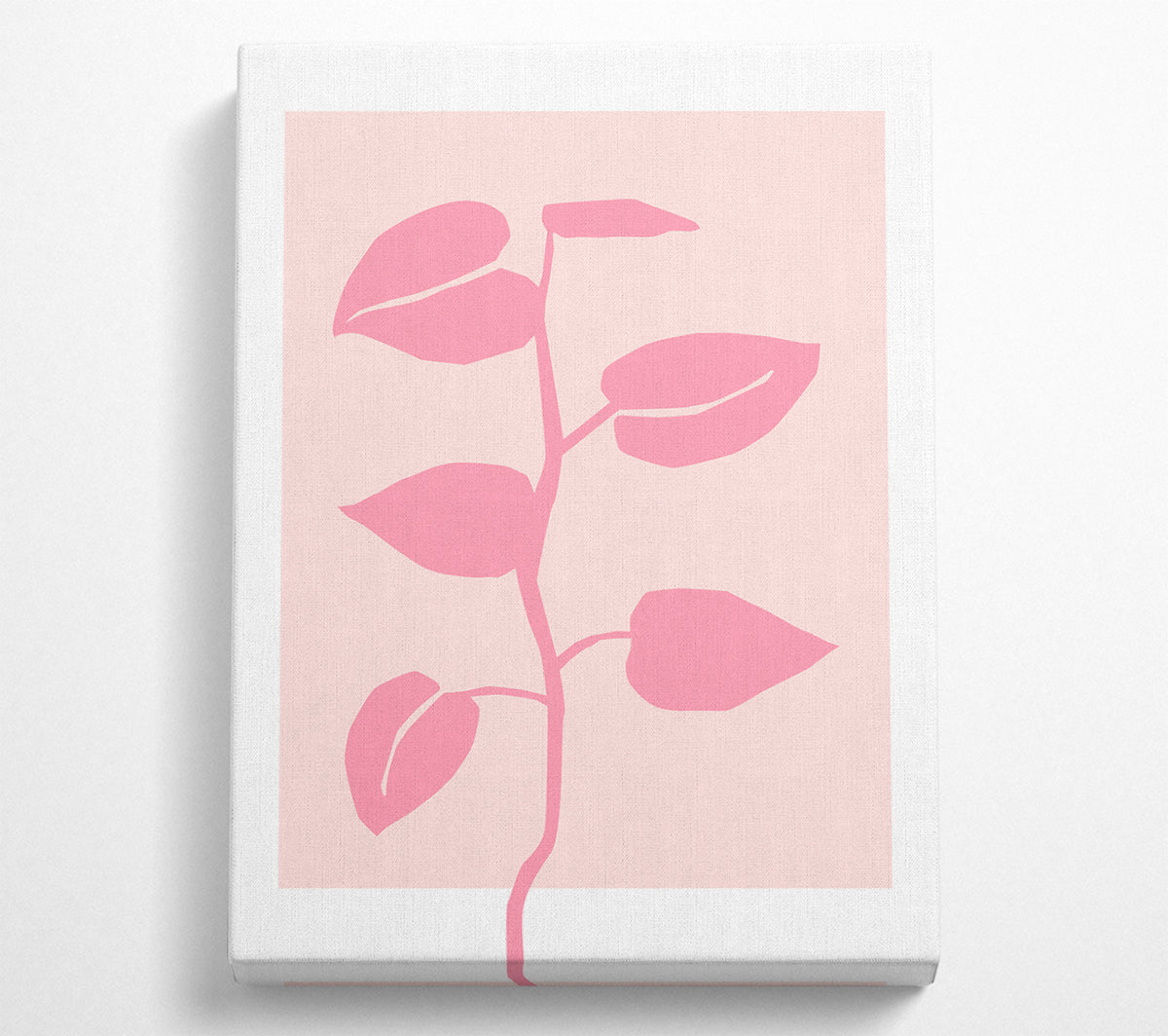 Simple Pink Plant Canvas Wall Art