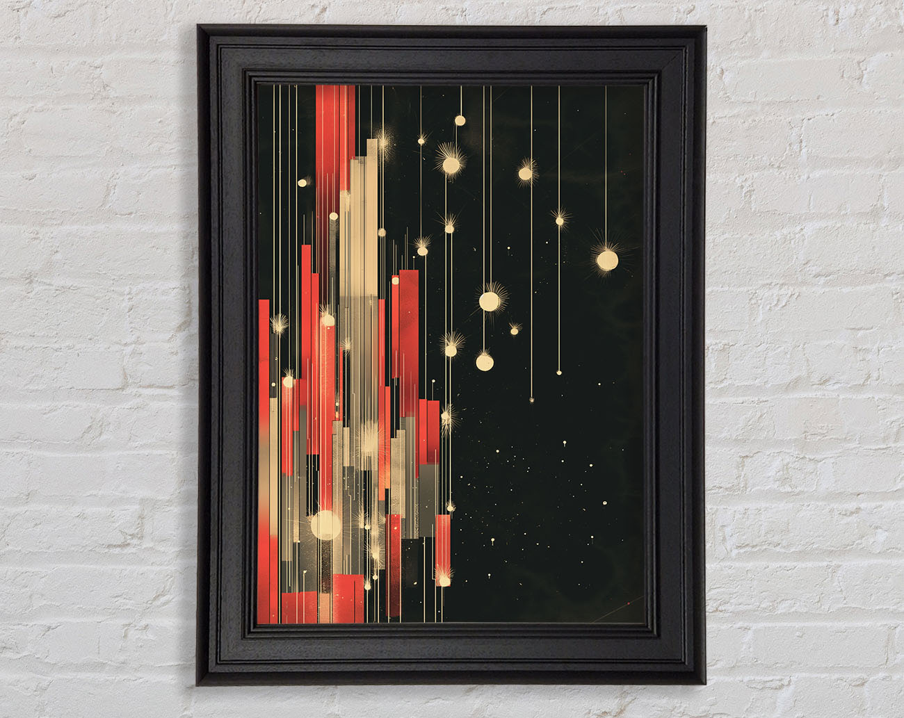 Abtract Down Line Framed Print