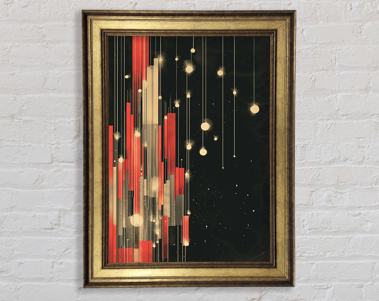 Abtract Down Line Framed Print