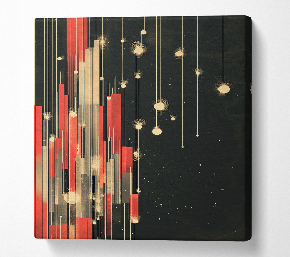Abtract Down Line Canvas Art