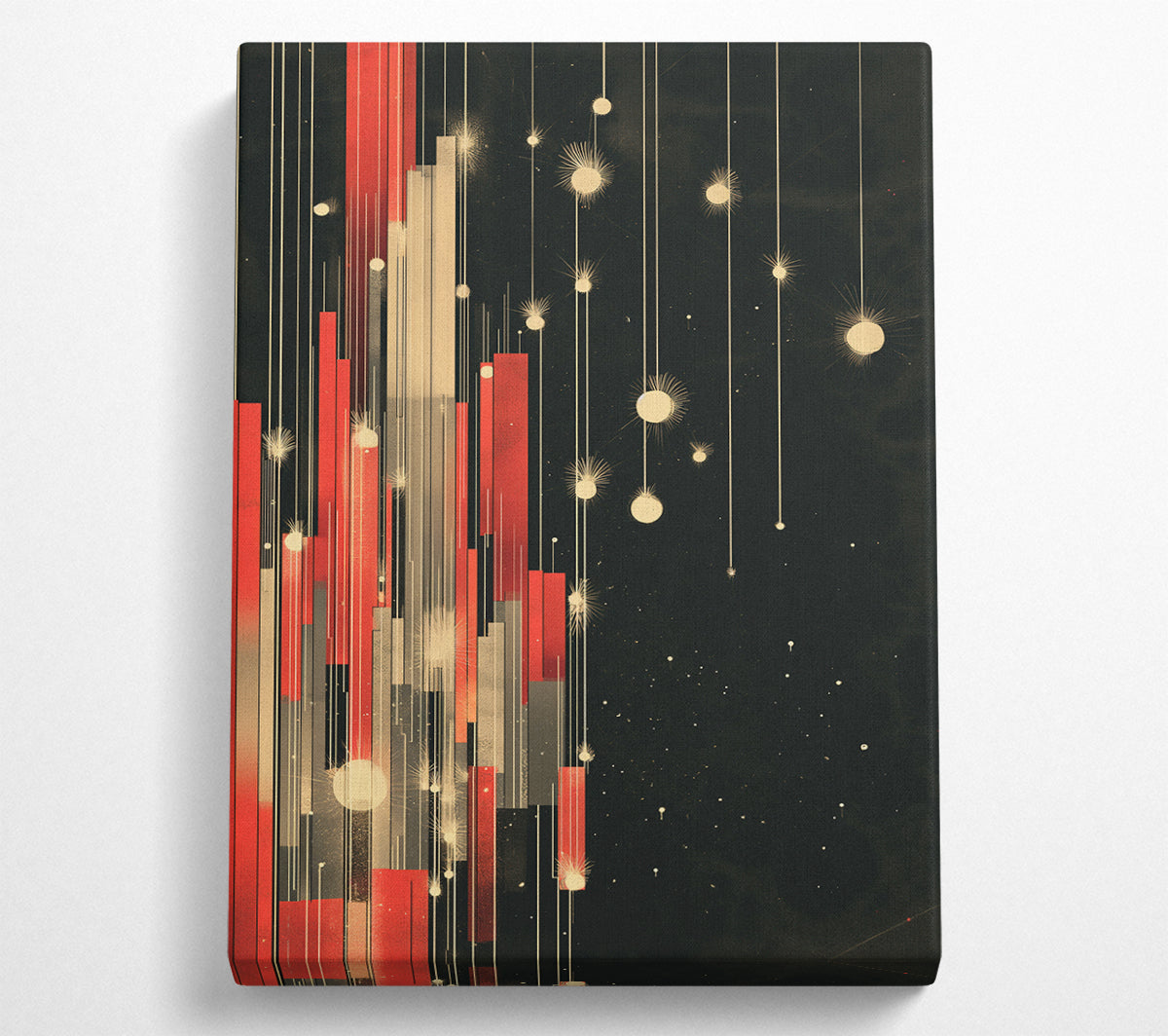 Abtract Down Line Canvas Art