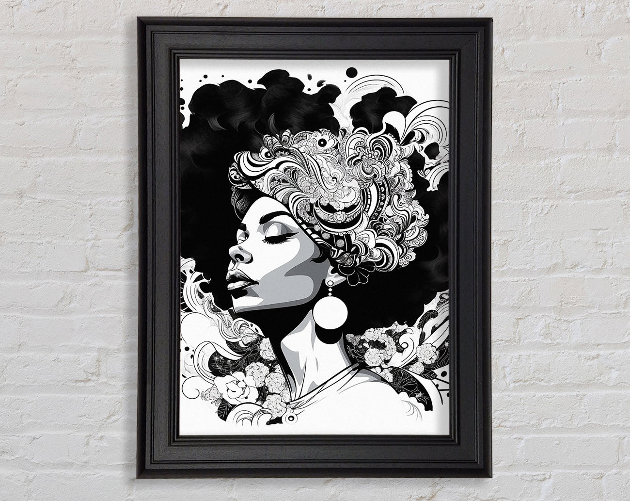 African Woman Fashion Framed Print