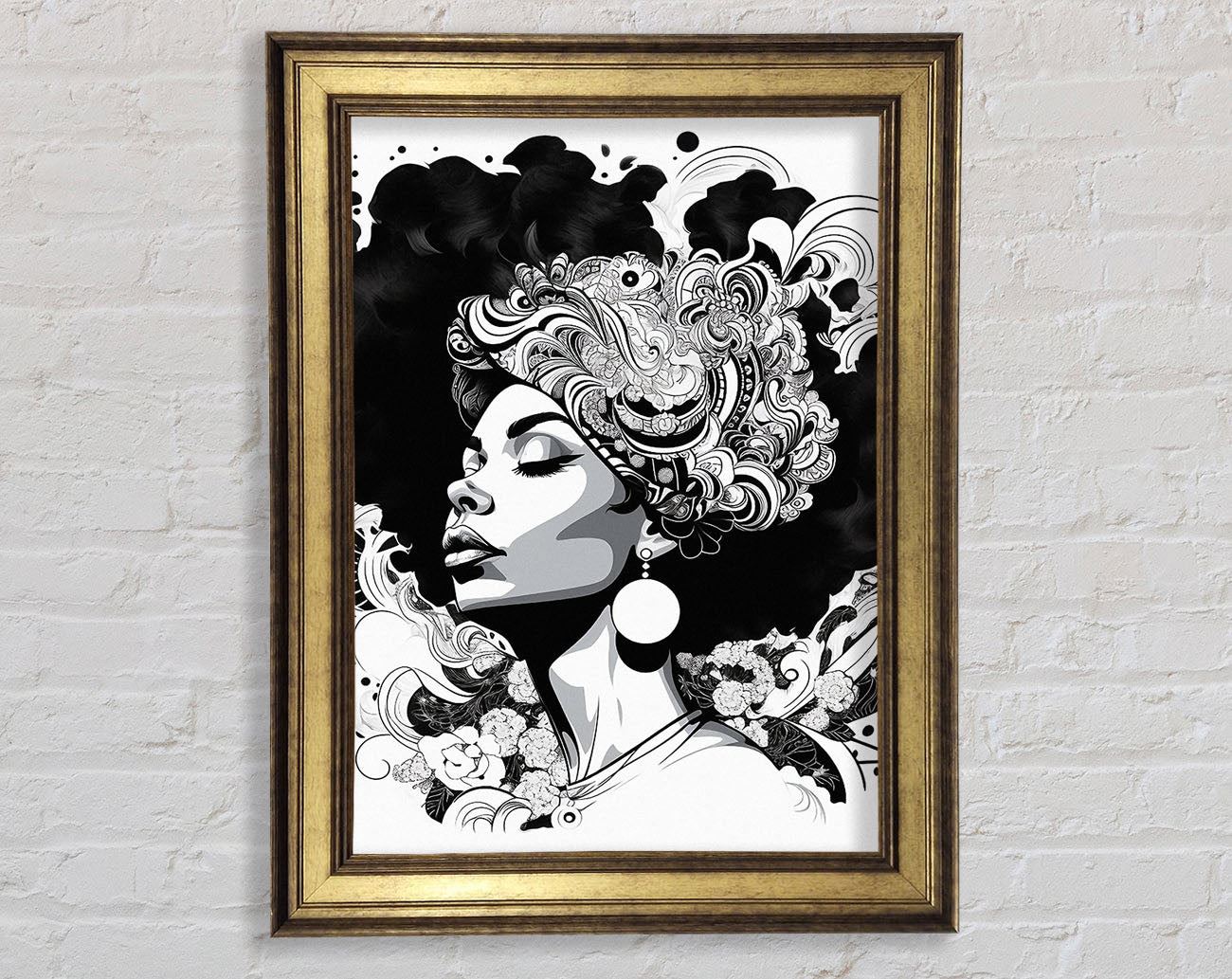 African Woman Fashion Framed Print