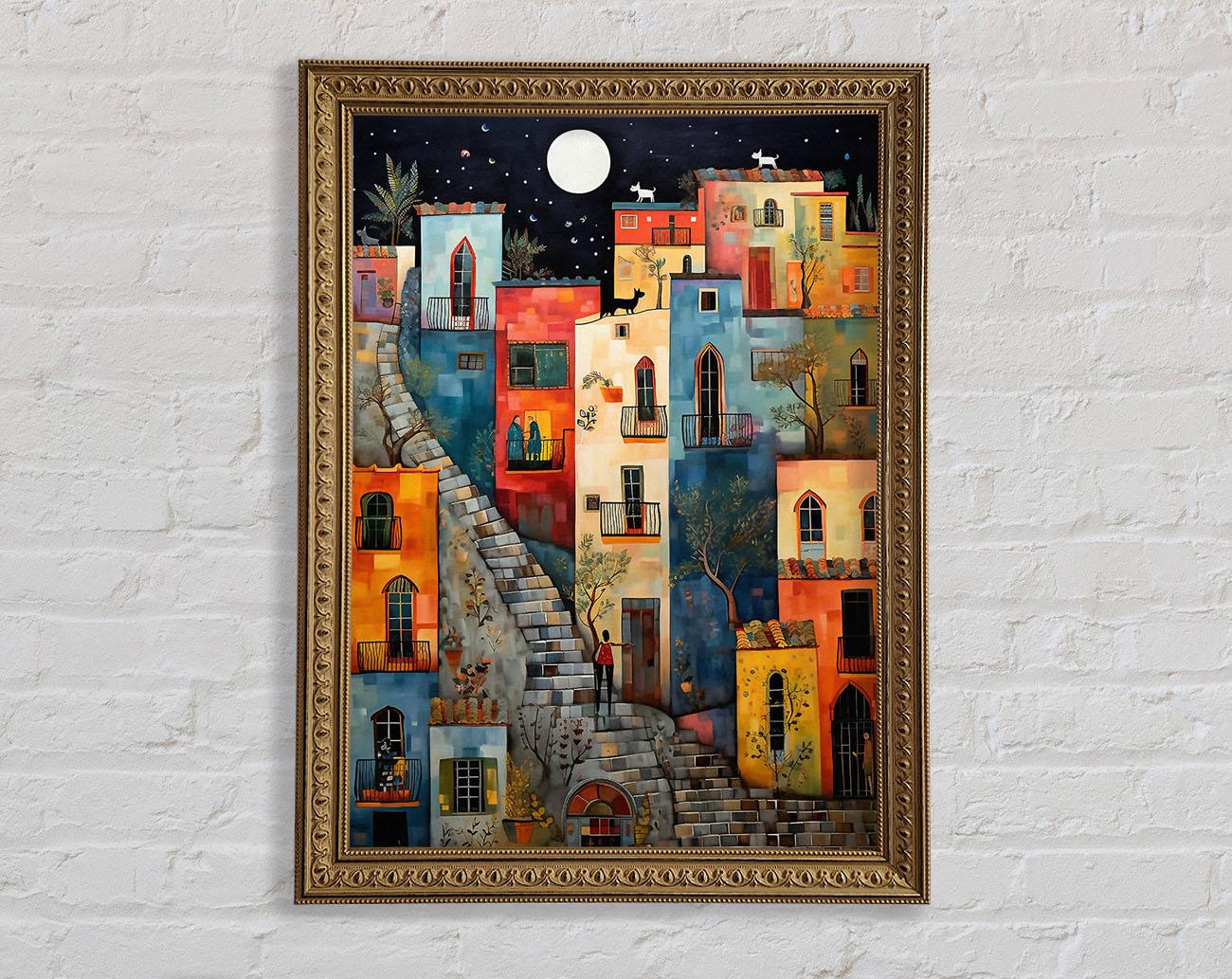 Cobbled Street Dreams Framed Print