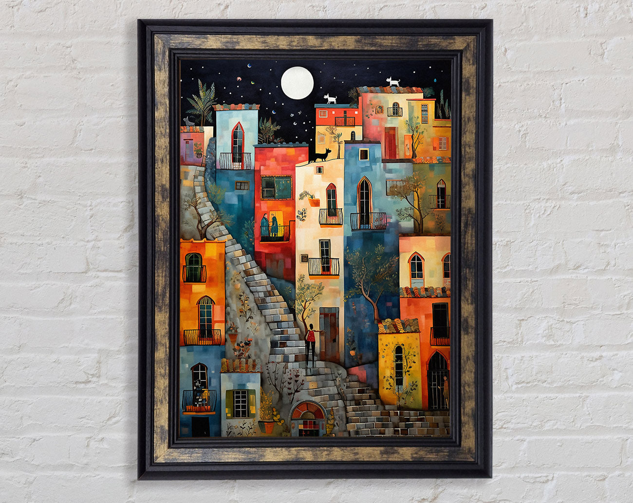 Cobbled Street Dreams Framed Print