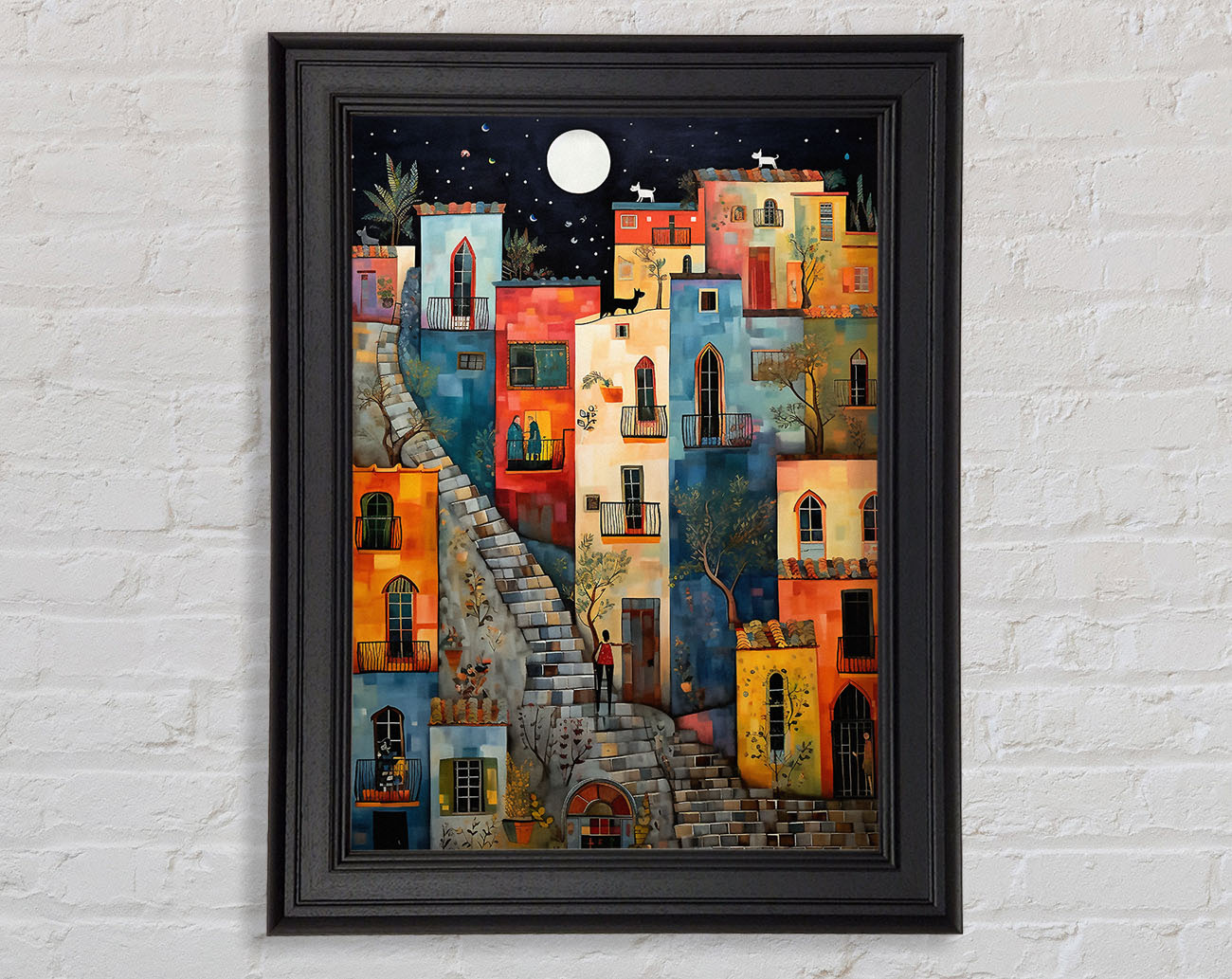 Cobbled Street Dreams Framed Print