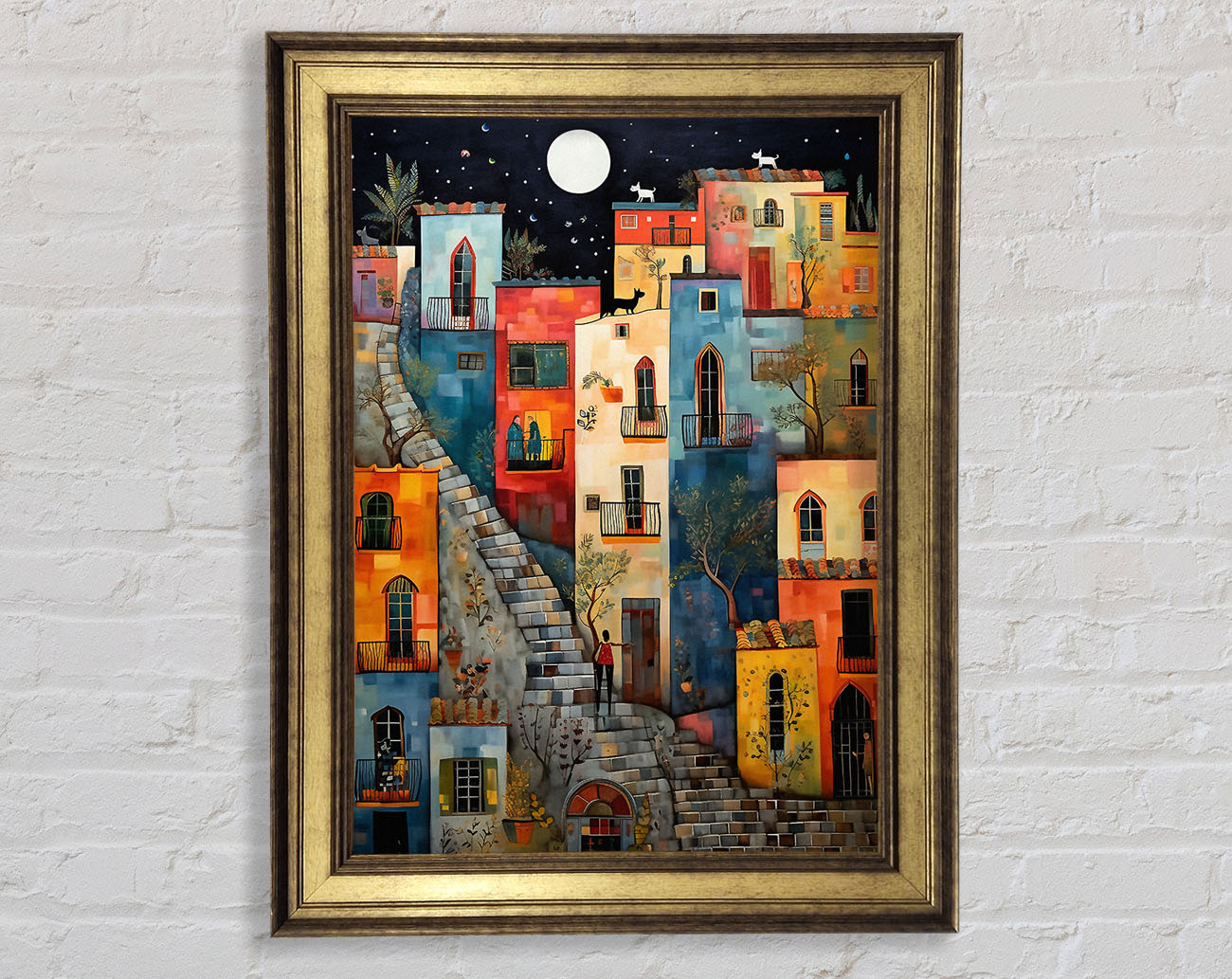Cobbled Street Dreams Framed Print
