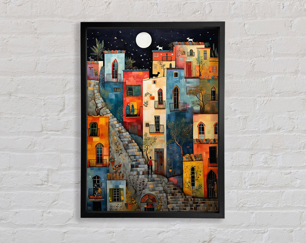 Cobbled Street Dreams Framed Print