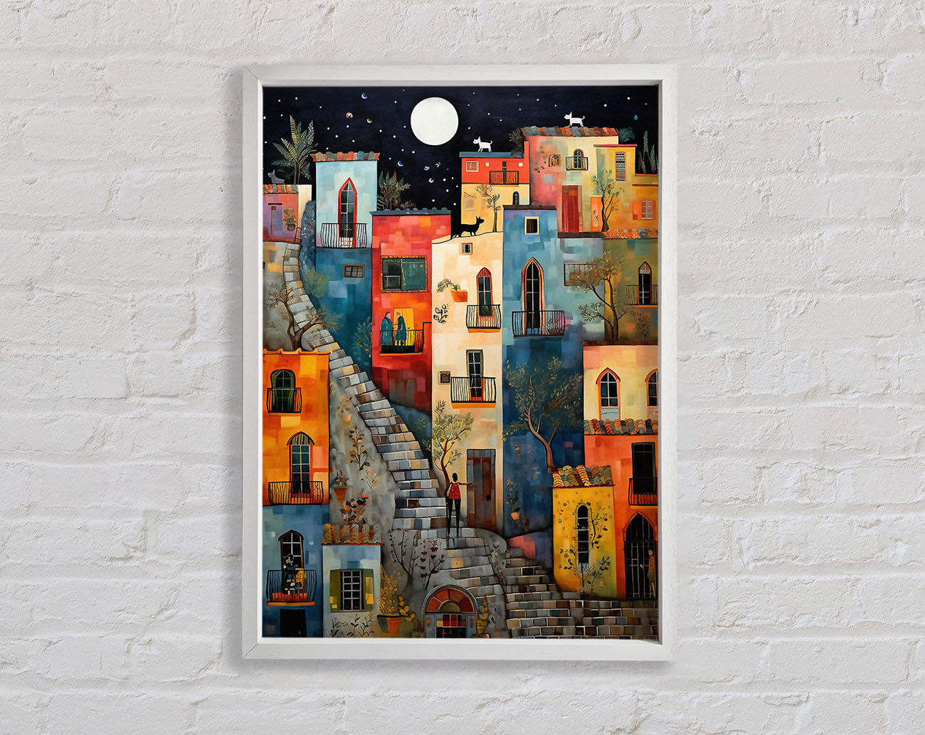 Cobbled Street Dreams Framed Print