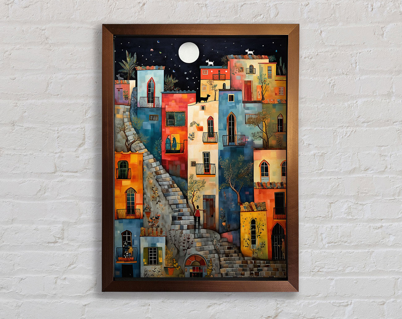 Cobbled Street Dreams Framed Print
