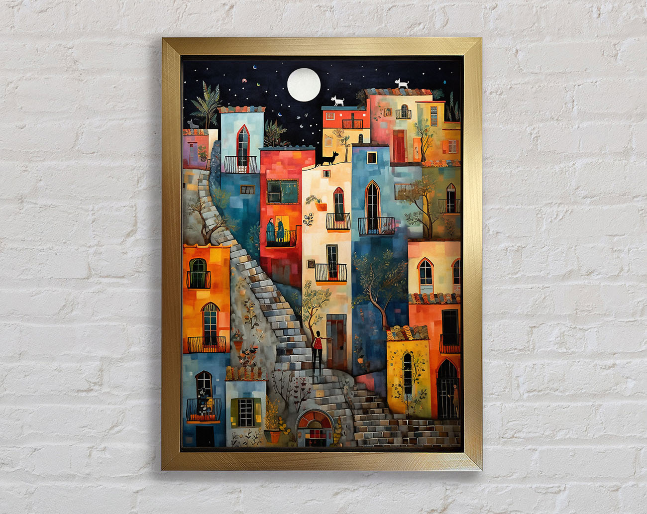 Cobbled Street Dreams Framed Print