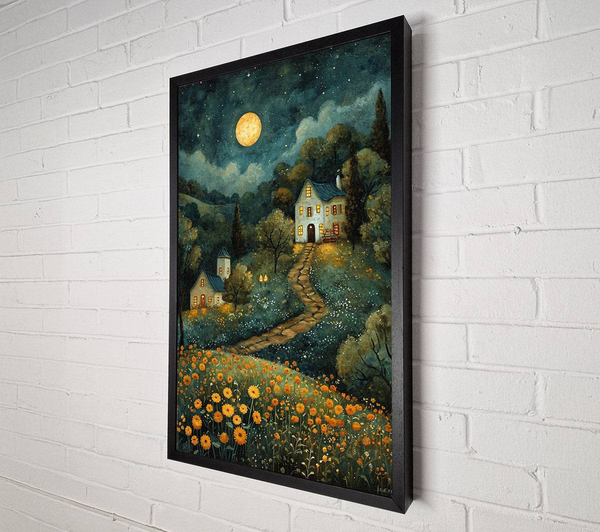 Cobblestone House Walk Canvas Art