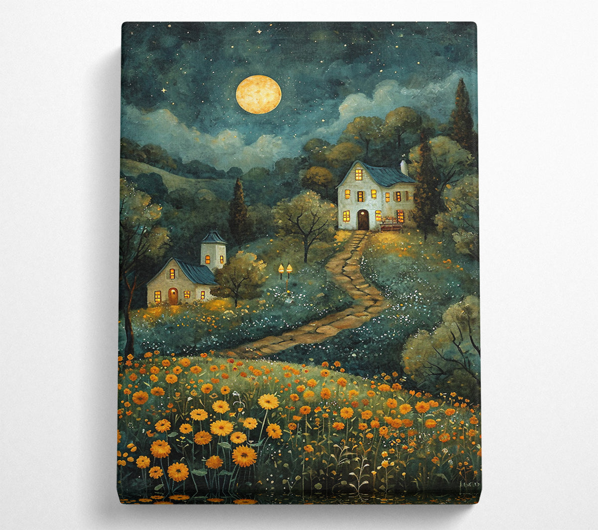 Cobblestone House Walk Canvas Art