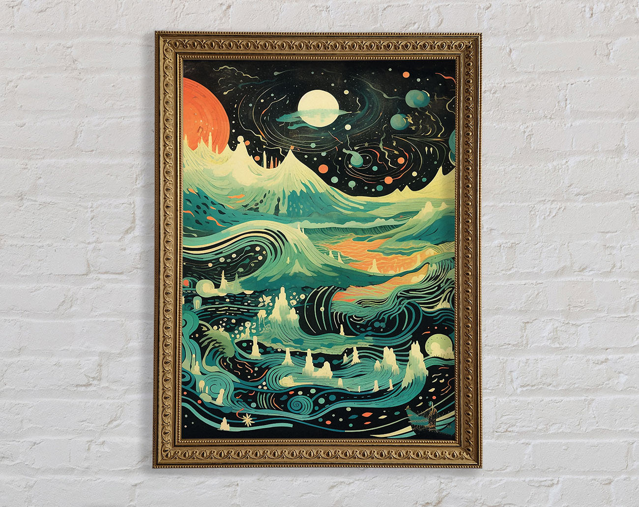 Cosmic Land Framed Print
