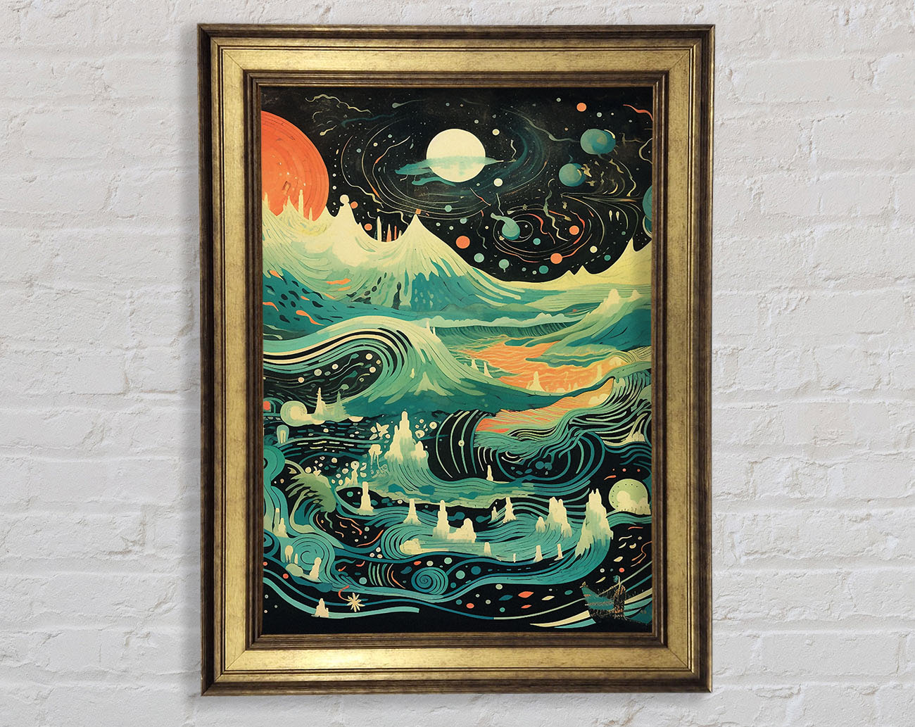 Cosmic Land Framed Print