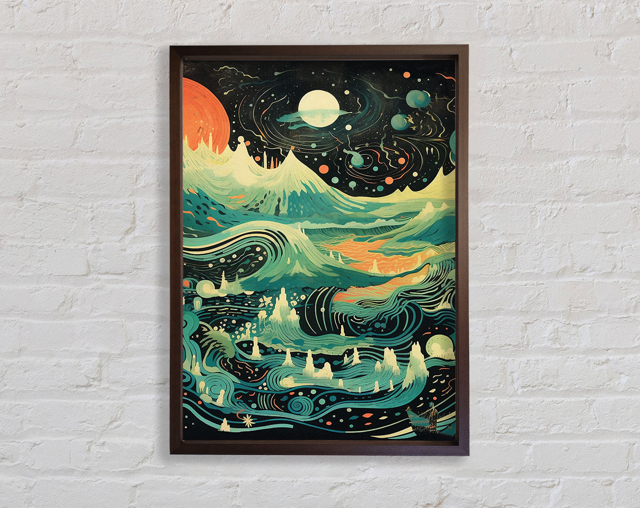 Cosmic Land Framed Print