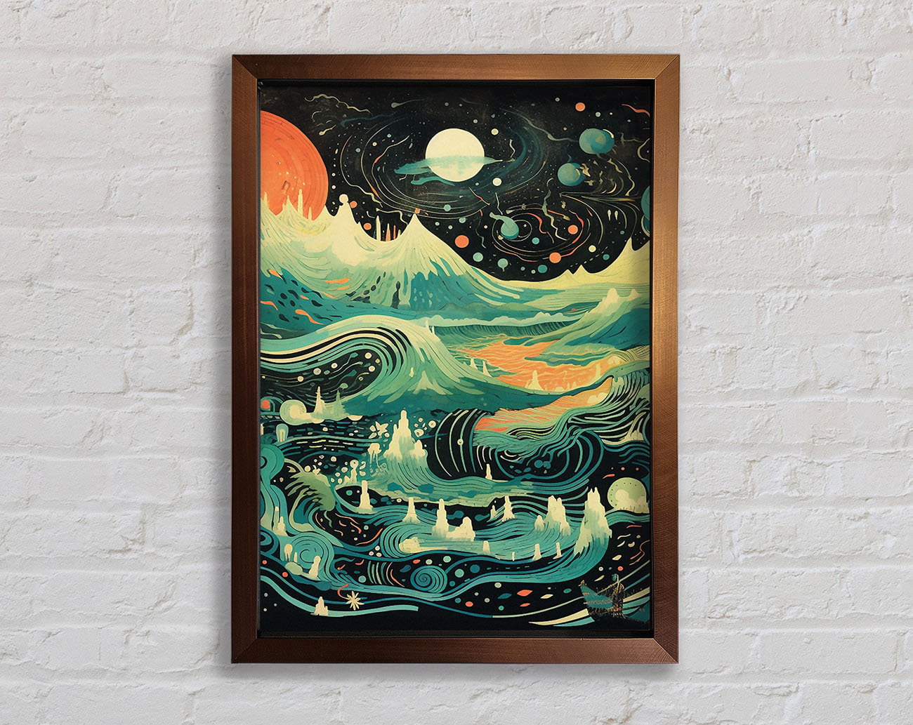 Cosmic Land Framed Print