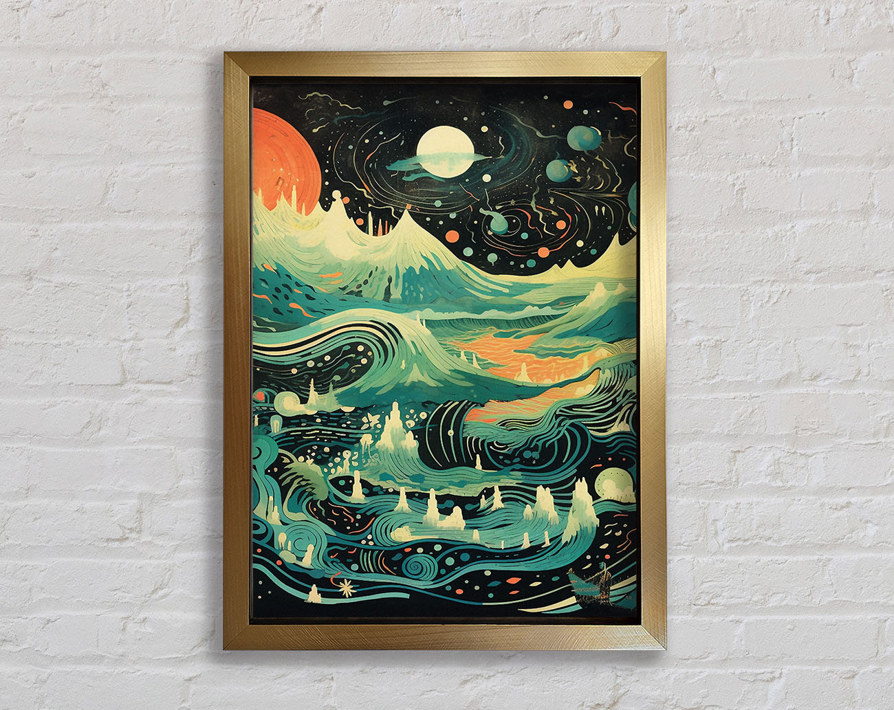 Cosmic Land Framed Print