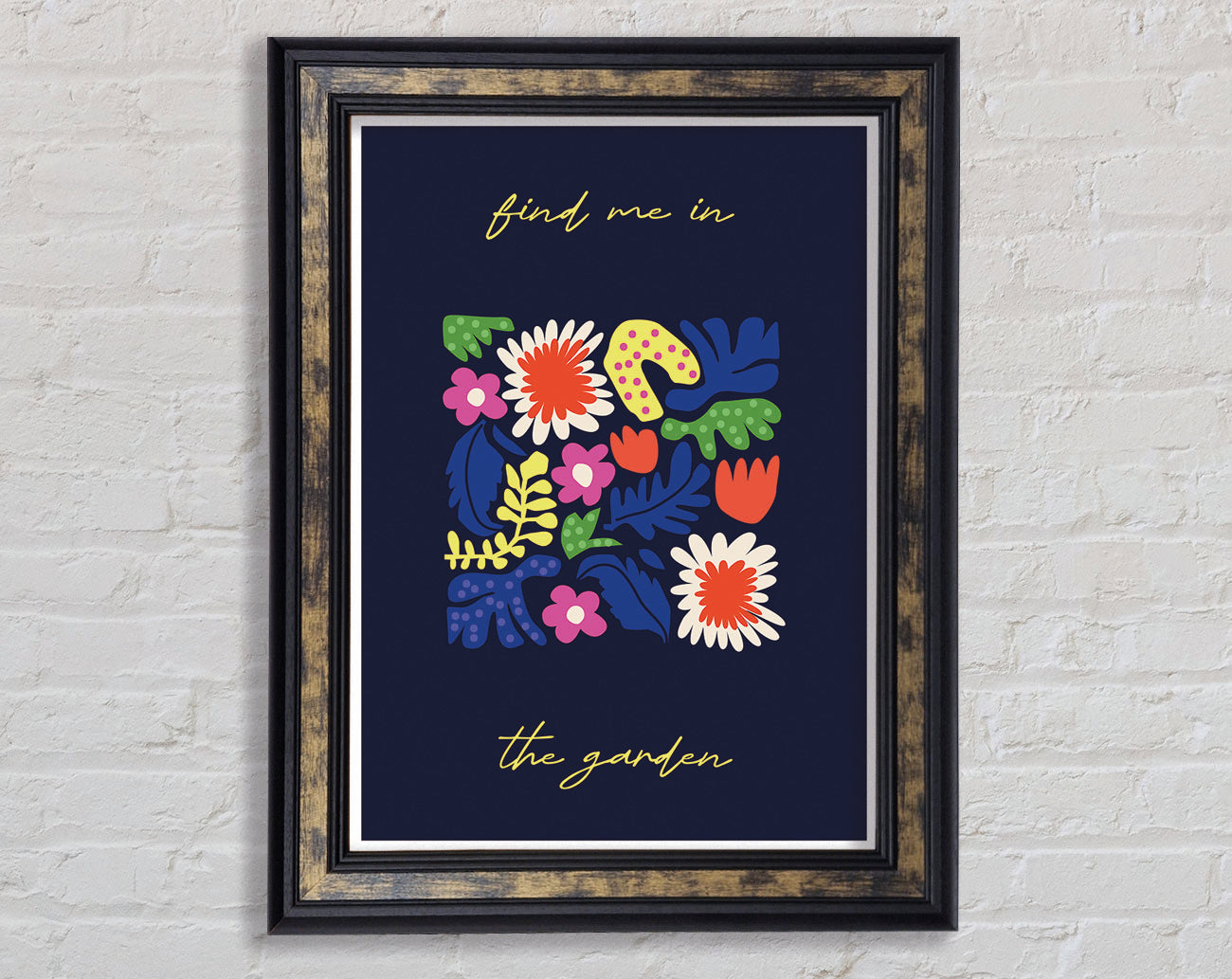 Find Me In The Garden Boho Framed Print