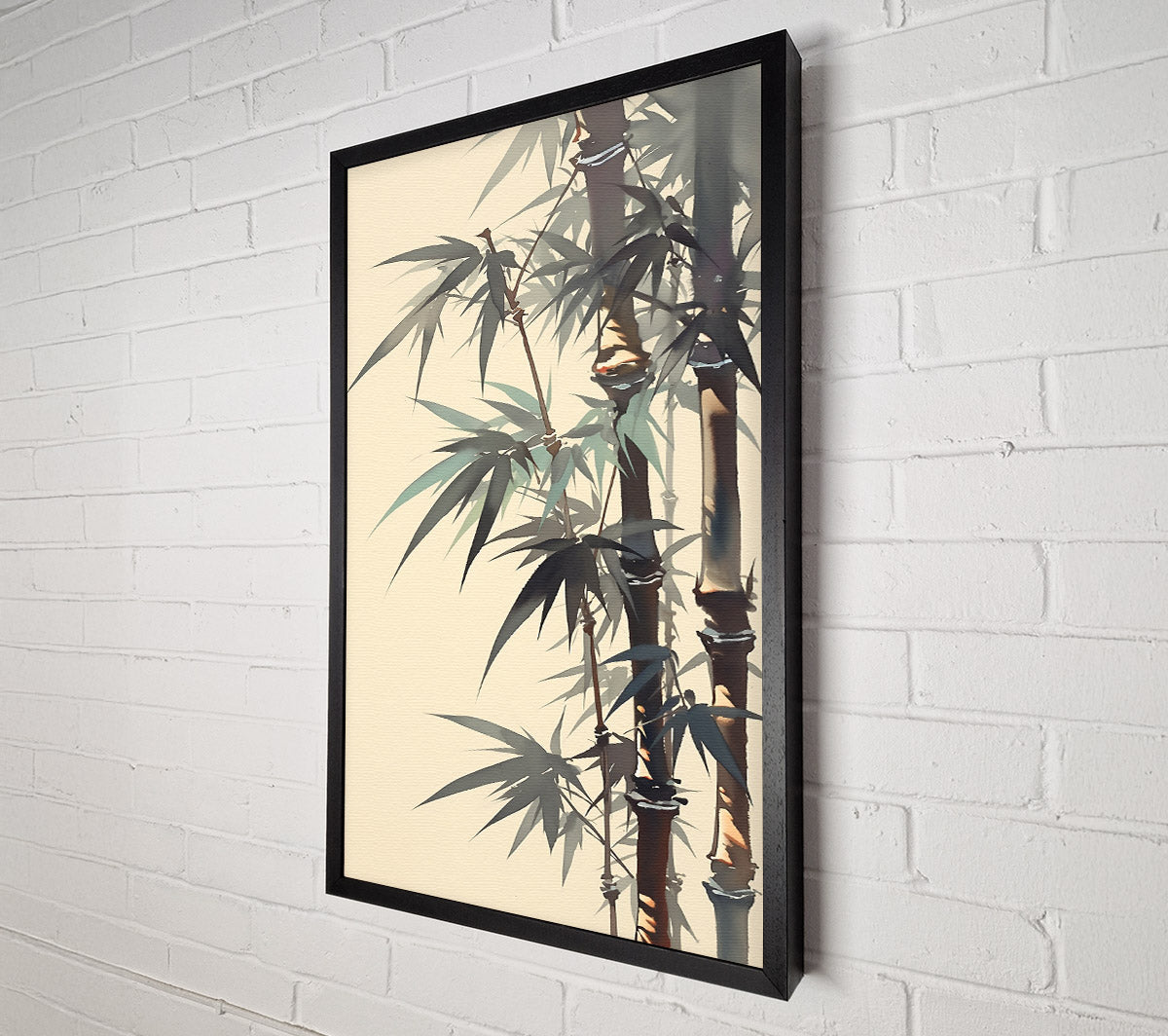 Whispers Of Green Bamboo Canvas Wall Art