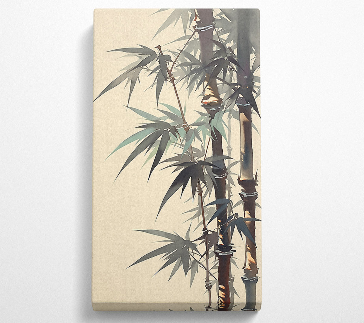 Whispers Of Green Bamboo Canvas Wall Art