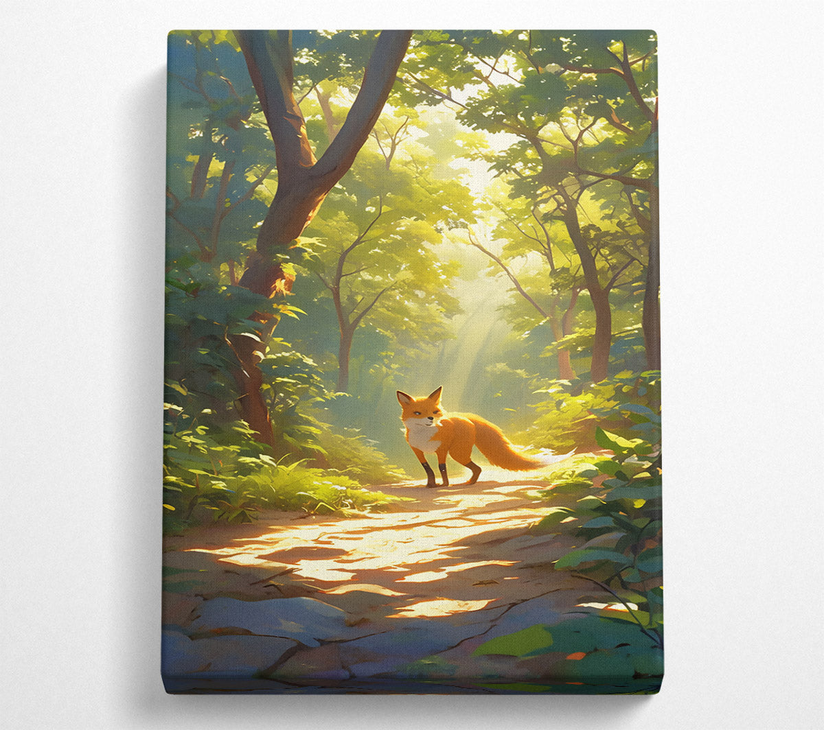 Orange Fox Path Canvas Print