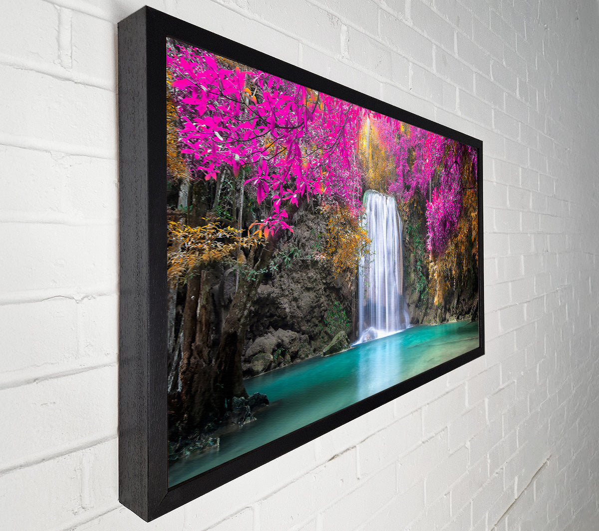 Pink Waterfall Dreamscape Canvas Wall Art