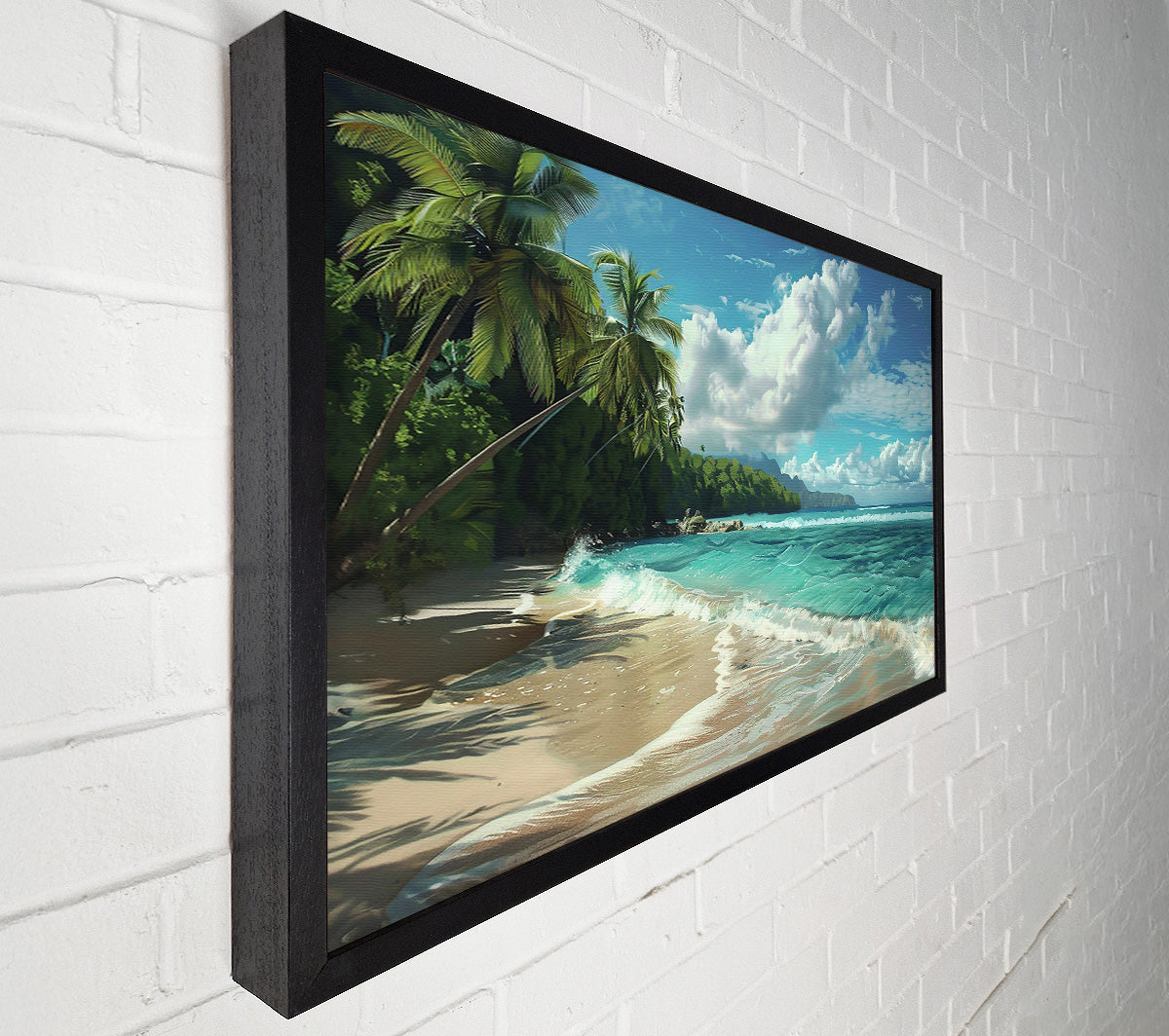 Turquoise Paradise Beach Canvas Wall Art