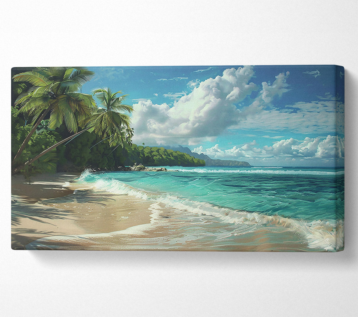 Turquoise Paradise Beach Canvas Wall Art