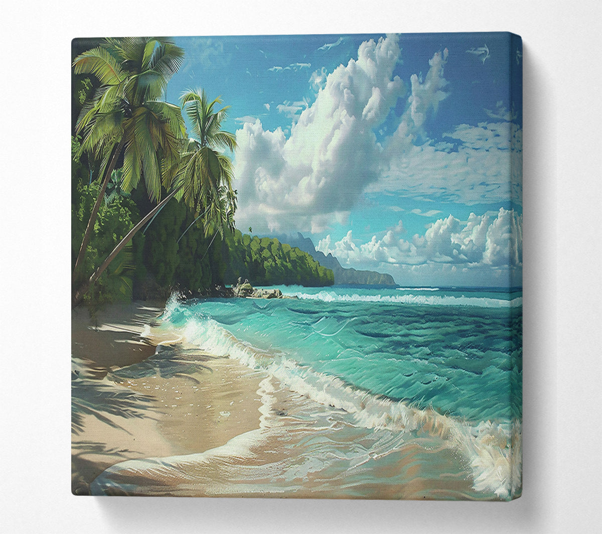 Turquoise Paradise Beach Canvas Wall Art