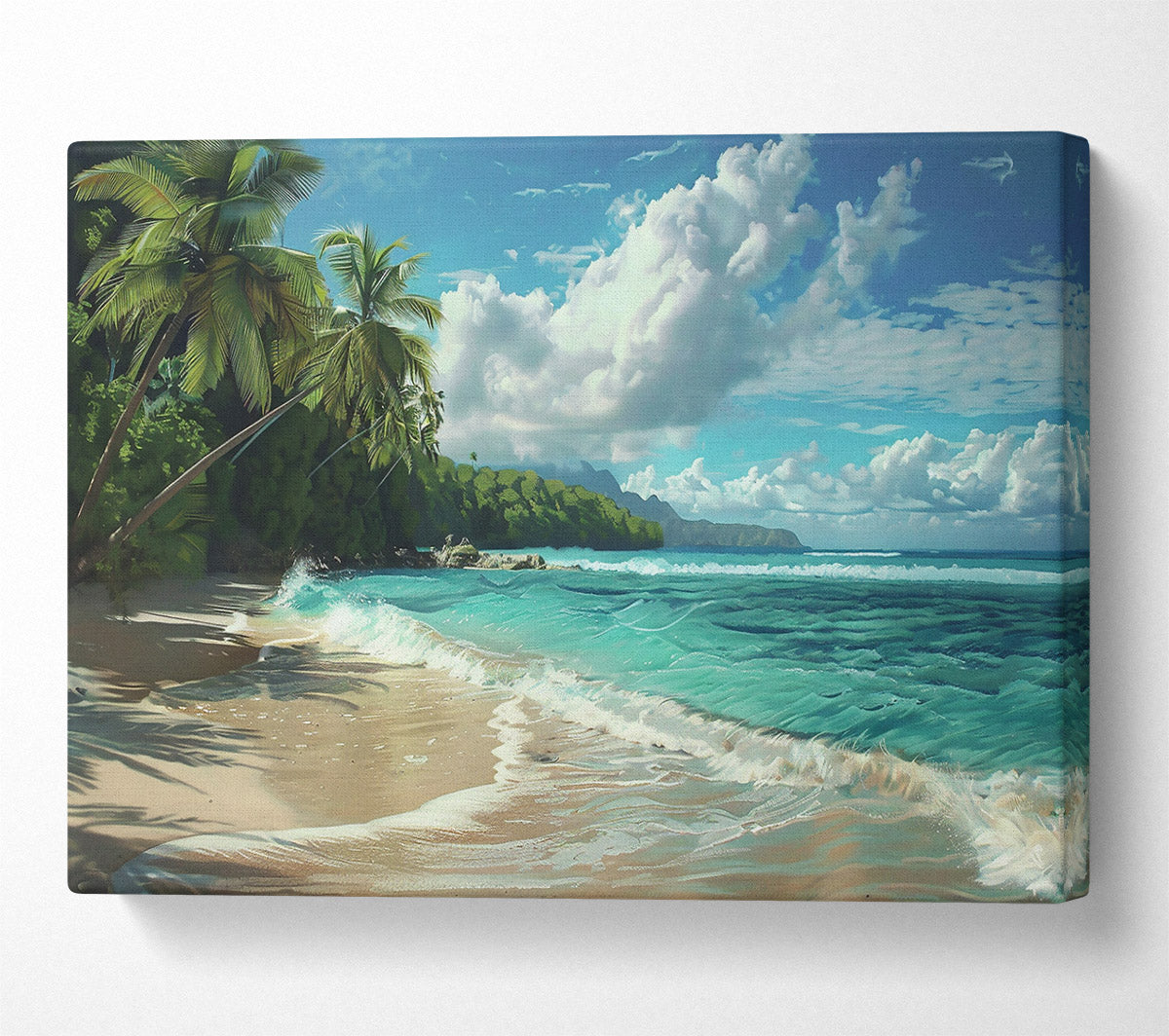 Turquoise Paradise Beach Canvas Wall Art