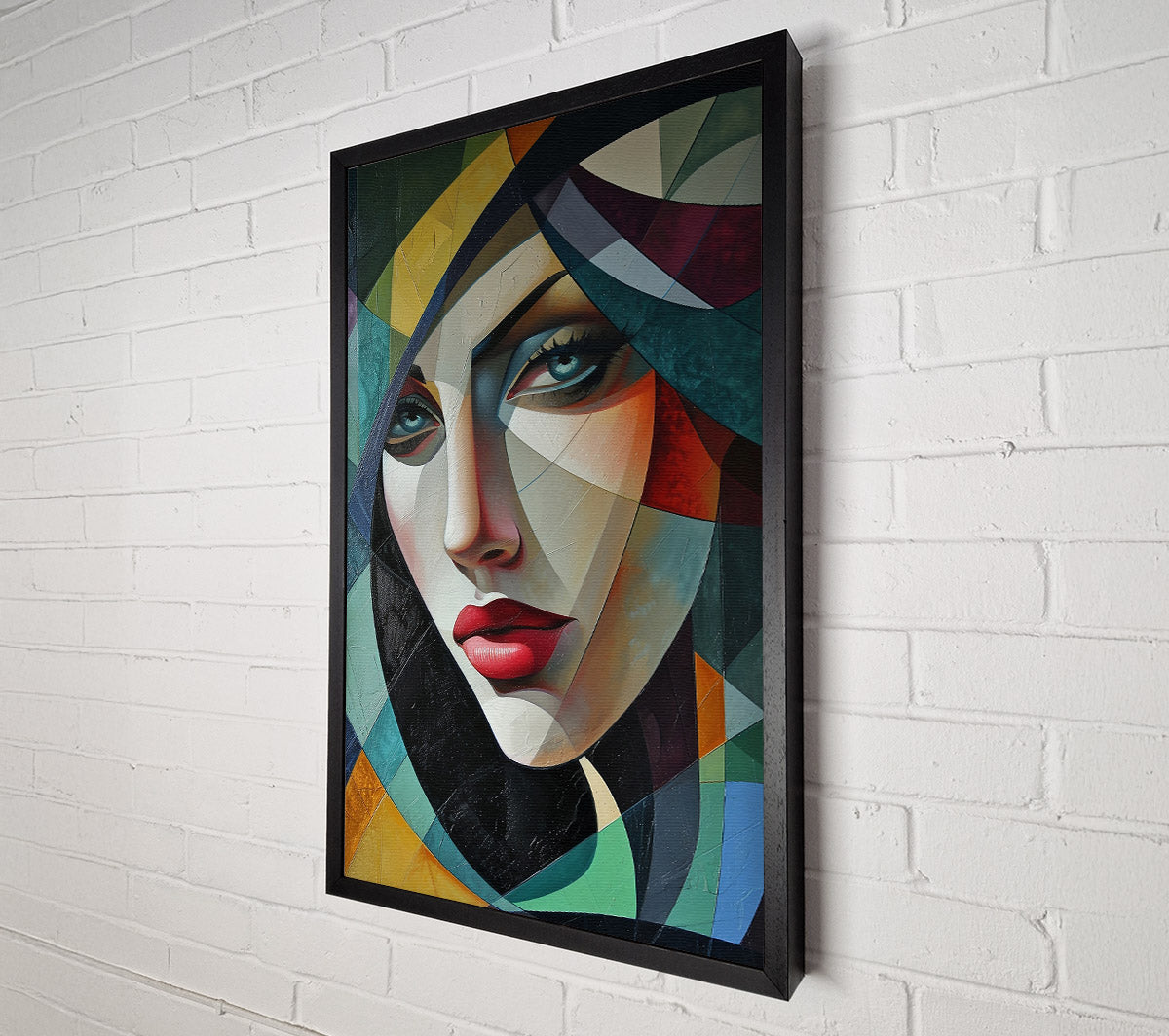 Red Veiled Gaze Canvas Wall Art
