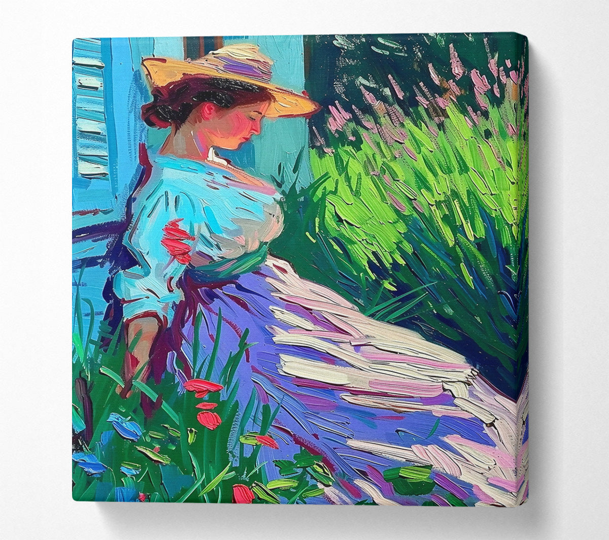 Purple Garden Daydream Canvas Wall Art